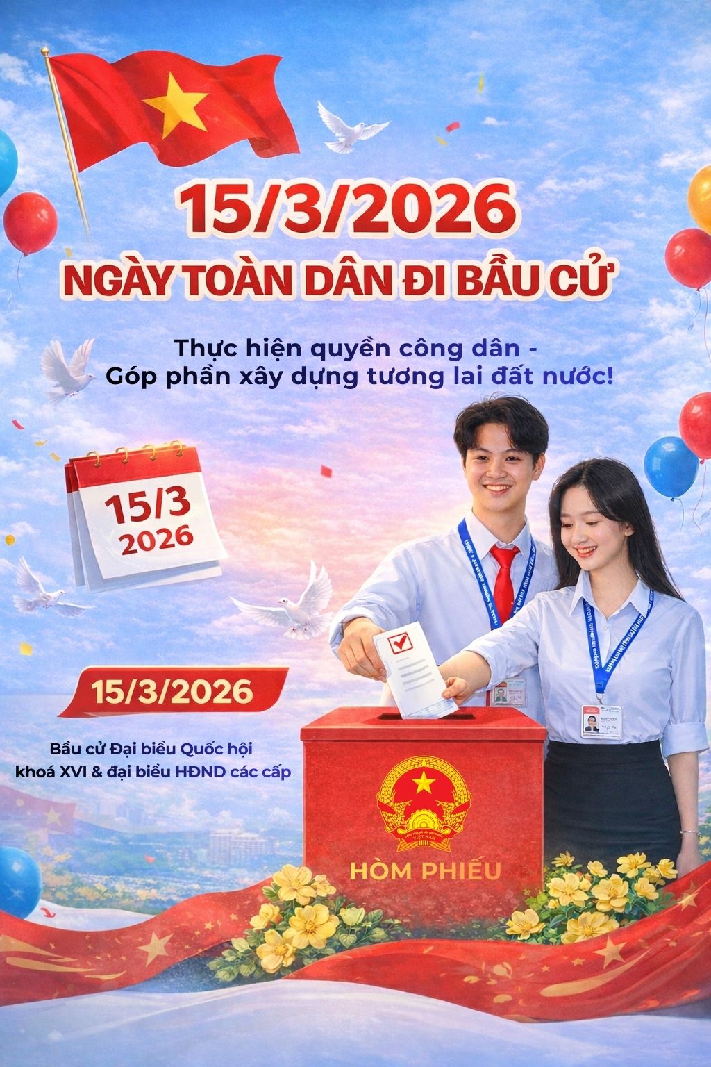 HƯỞNG ỨNG NGÀY TOÀN DÂN ĐI BẦU CỬ – CÙNG THỂ HIỆN TRÁCH NHIỆM CÔNG DÂN!