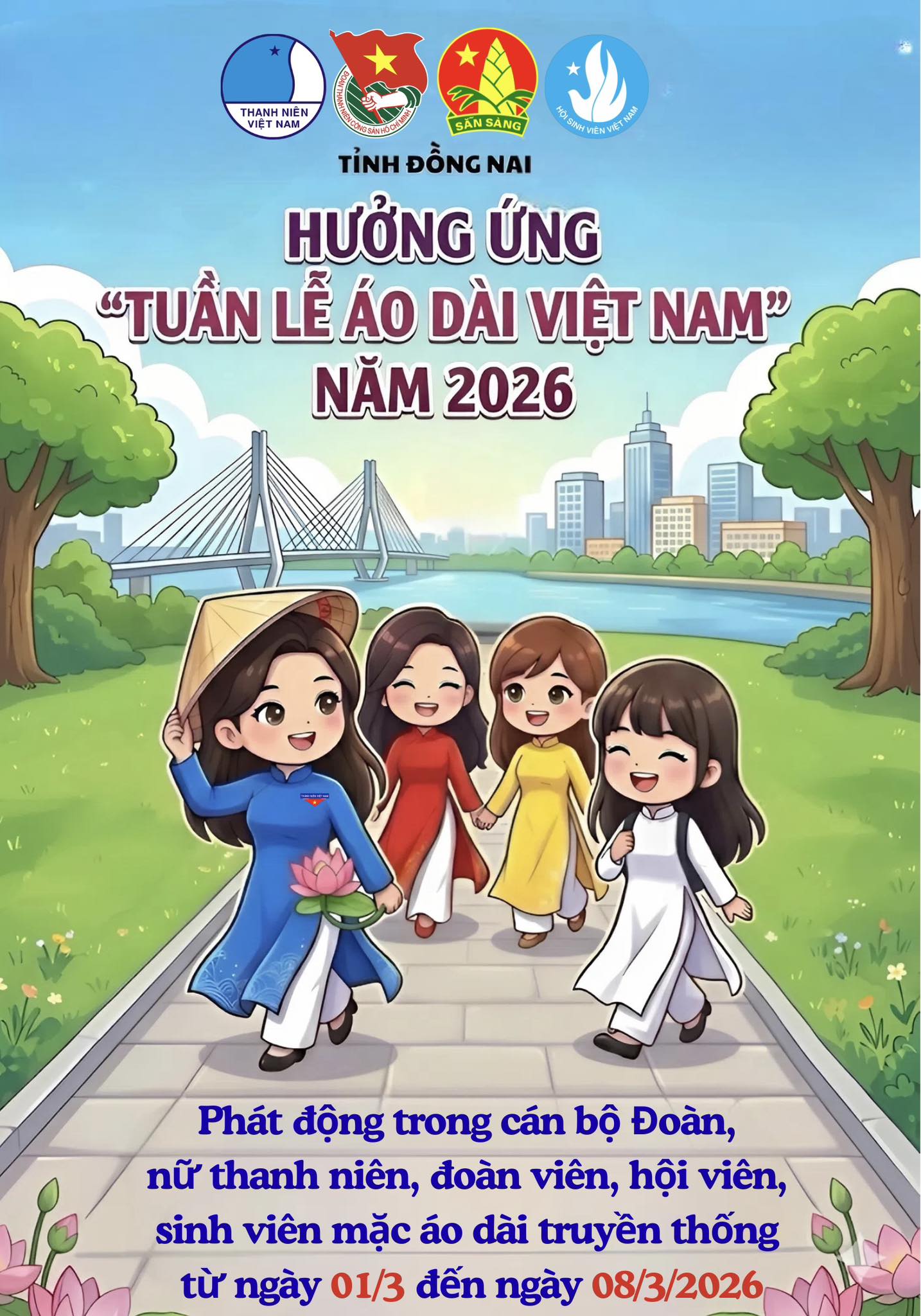 PHÁT ĐỘNG MẶC ÁO DÀI TRUYỀN THỐNG TỪ NGÀY 01/3 ĐẾN 08/3/2026