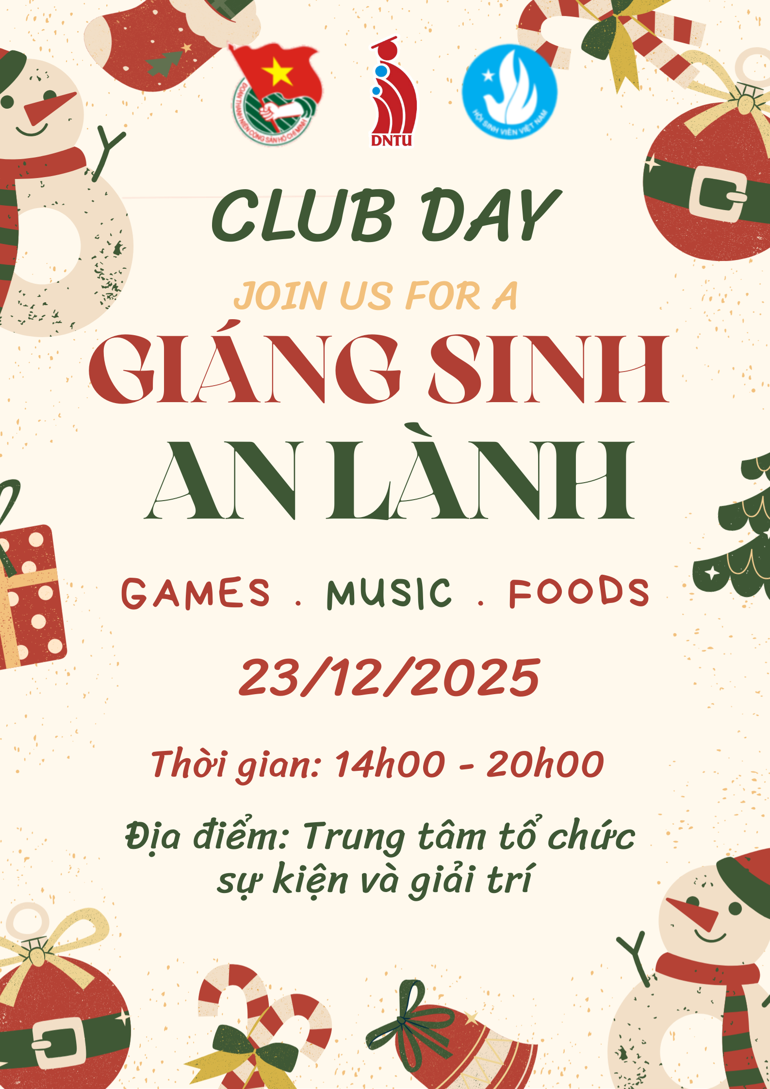 NGÀY HỘI CÂU LẠC BỘ DNTU – GIÁNG SINH RỰC RỠ 2025